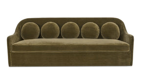 Rialto Sofa Dark Green Faux Mohair by Moe's Home at Eve Furniture