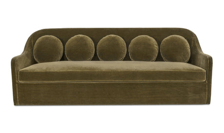 Rialto Sofa Dark Green Faux Mohair by Moe's Home at Eve Furniture