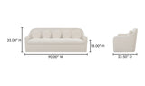 Rialto Sofa White by Moe's Home at Eve Furniture