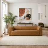 Rialto Tan Leather Sofa by Ashcroft Furniture at Eve Furniture