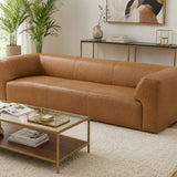 Rialto Tan Leather Sofa by Ashcroft Furniture at Eve Furniture