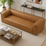 Rialto Tan Leather Sofa by Ashcroft Furniture at Eve Furniture