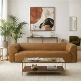 Rialto Tan Leather Sofa by Ashcroft Furniture at Eve Furniture