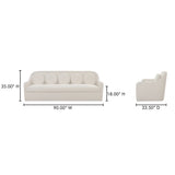 Rialto White Sofa by Moe's Home at Eve Furniture