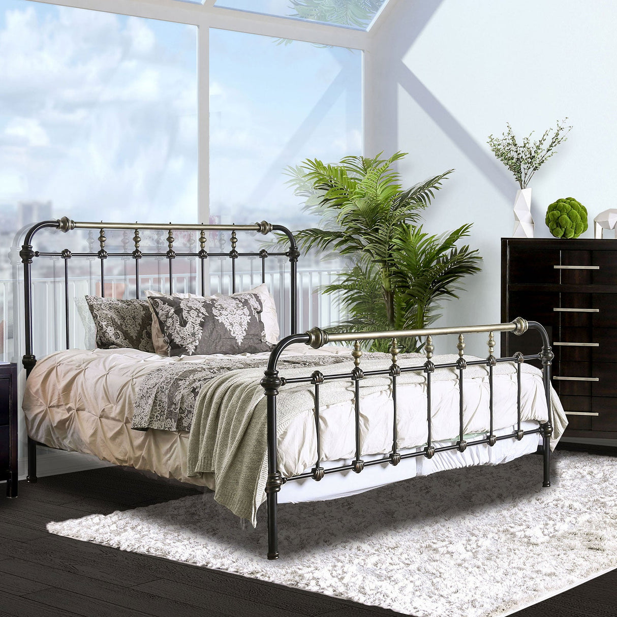 Riana Antique Black Full Bed by Furniture of America at Eve Furniture