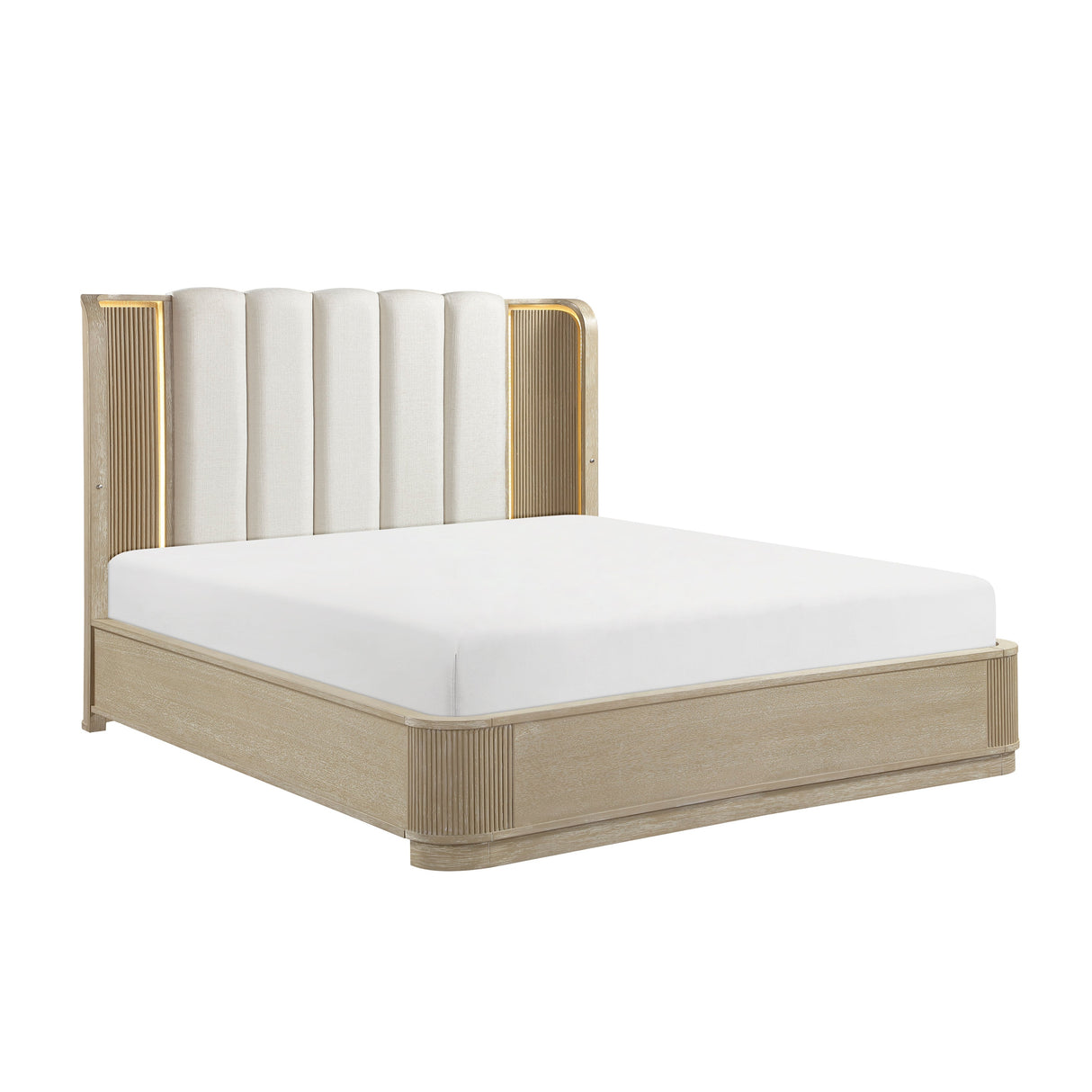 Ribbon Light Brown 4-Piece Queen Bedroom Set by Homelegance at Eve Furniture