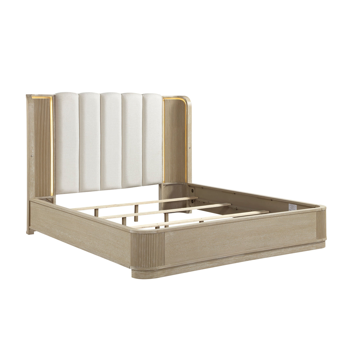 Ribbon Light Brown 4-Piece Queen Bedroom Set by Homelegance at Eve Furniture