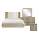 Ribbon Light Brown 4-Piece Queen Bedroom Set by Homelegance at Eve Furniture