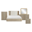 Ribbon Light Brown 5-Piece Queen Bedroom Set by Homelegance at Eve Furniture