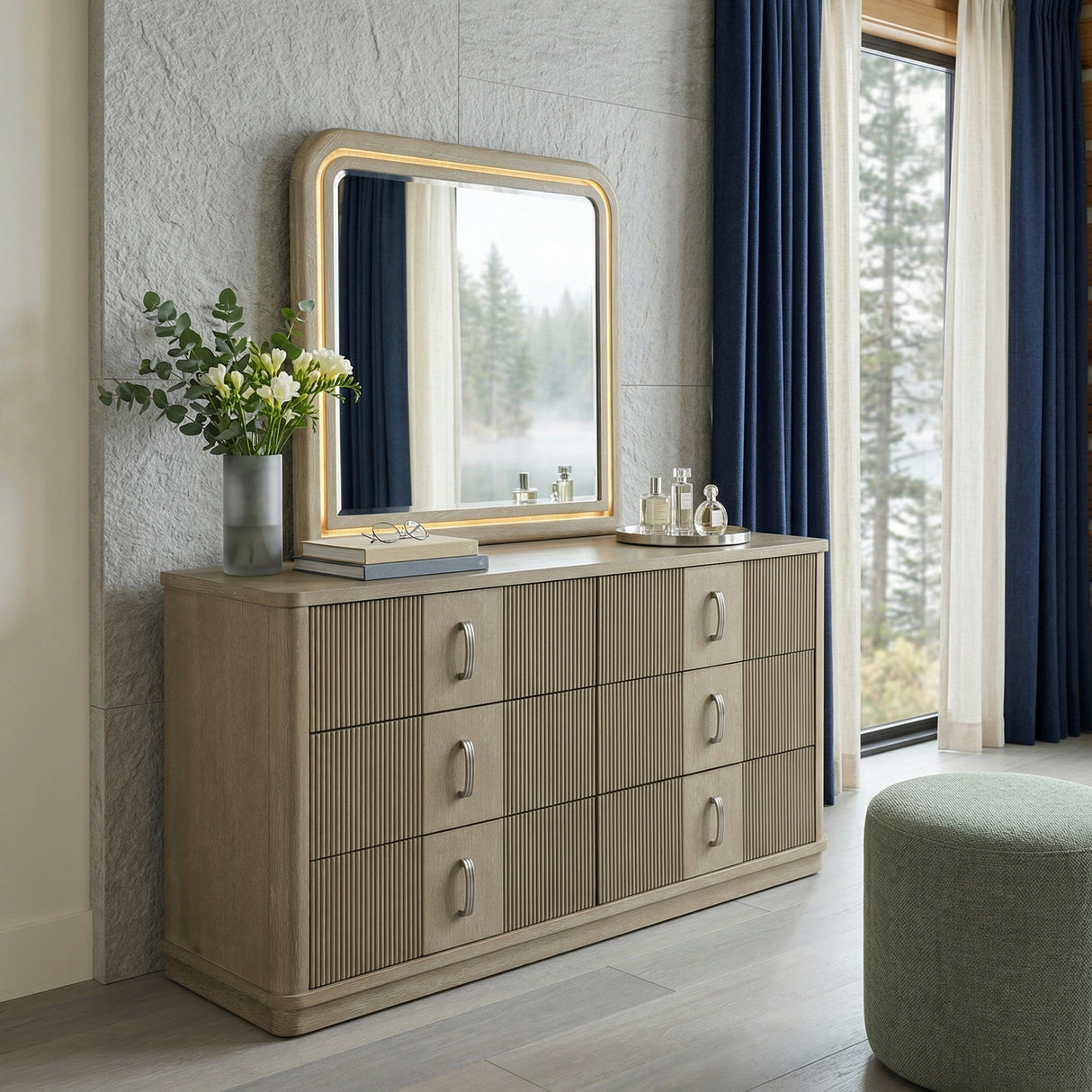 Ribbon Light Brown Chest by Homelegance at Eve Furniture
