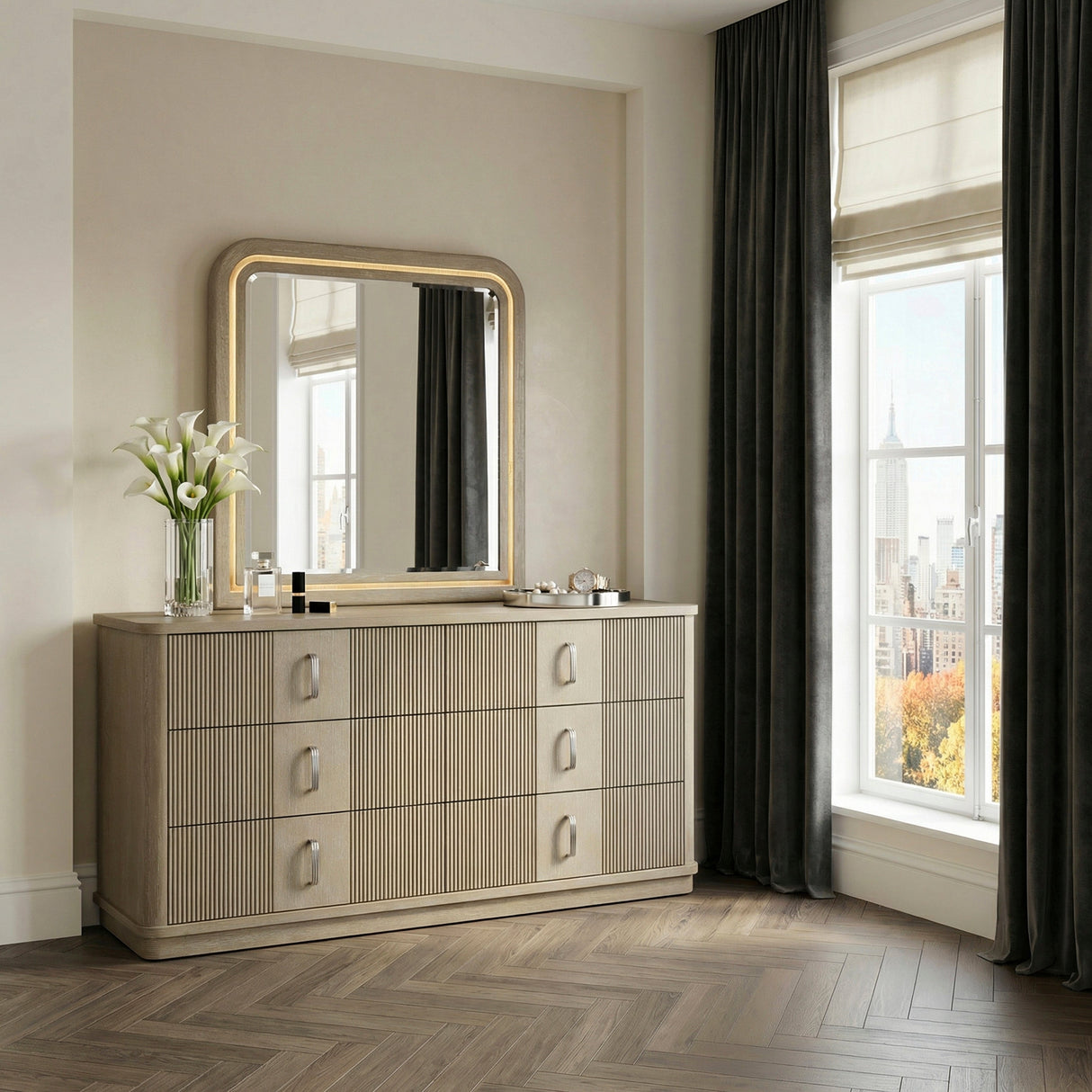 Ribbon Light Brown Dresser by Homelegance at Eve Furniture