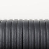 Ricciardo Black Leather Wrapped Three Seater Sofa 82.5L x 38.5W x 26.5H by Mercana at Eve Furniture