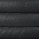 Ricciardo Black Leather Wrapped Three Seater Sofa by Mercana at Eve Furniture