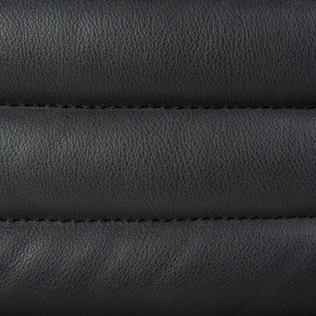 Ricciardo Black Leather Wrapped Three Seater Sofa by Mercana at Eve Furniture