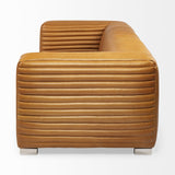 Ricciardo Cognac Leather Three Seater Sofa by Mercana at Eve Furniture
