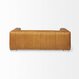 Ricciardo Cognac Leather Three Seater Sofa by Mercana at Eve Furniture