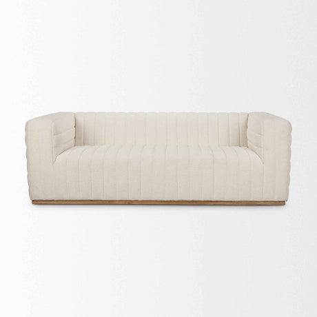 Ricciardo Cream Boucle 3-Seater Sofa by Mercana at Eve Furniture