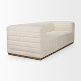 Ricciardo Cream Boucle 3-Seater Sofa by Mercana at Eve Furniture