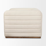 Ricciardo Cream Boucle Upholstered Arm Chair by Mercana at Eve Furniture