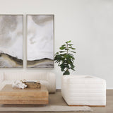 Ricciardo Cream Boucle Upholstered Arm Chair by Mercana at Eve Furniture