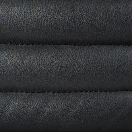 Ricciardo Leather Wrapped Three Seater Sofa In Black by Mercana at Eve Furniture