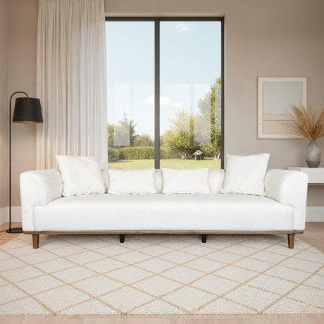 Richardson Cream Velvet Sofa by Ashcroft Furniture at Eve Furniture
