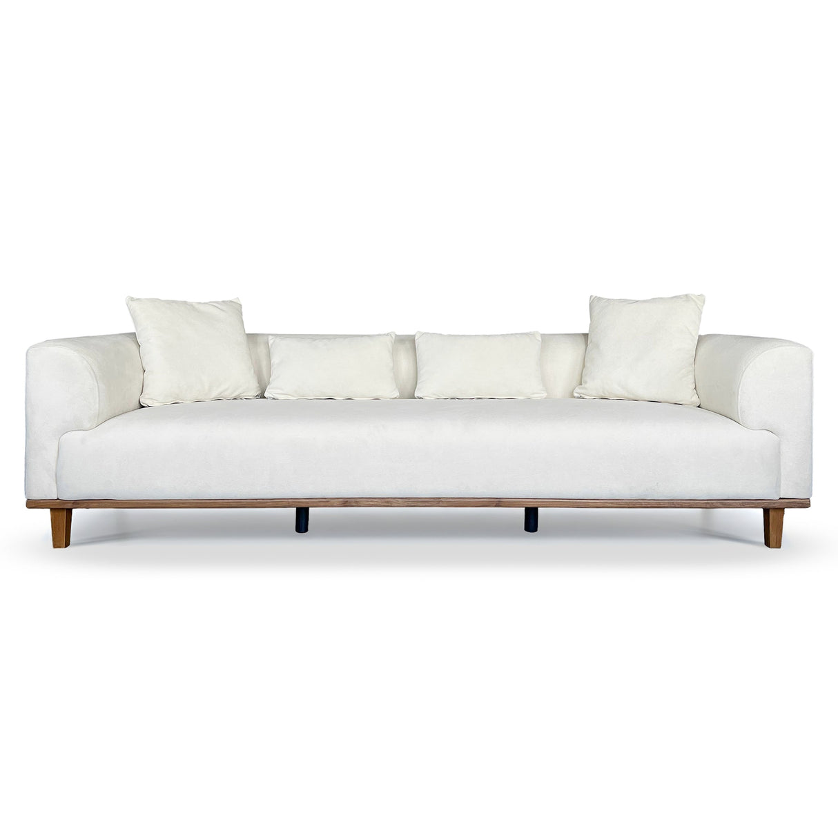 Richardson Cream Velvet Sofa by Ashcroft Imports at Eve Furniture