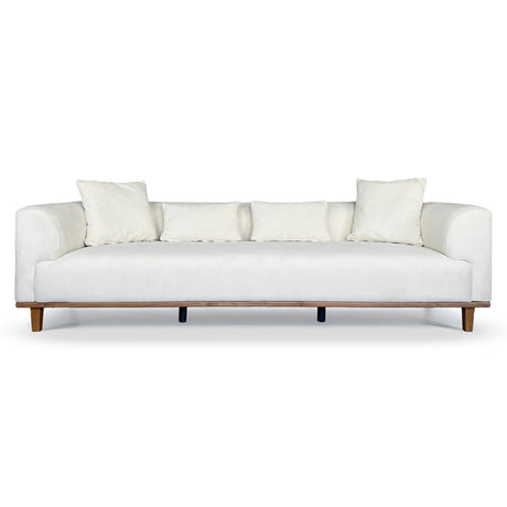 Richardson Cream Velvet Sofa by Ashcroft Imports at Eve Furniture