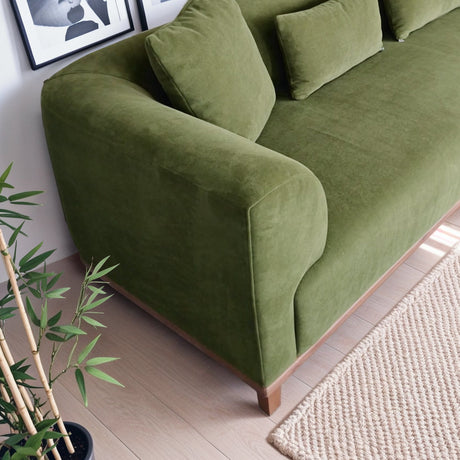 Richardson Green Velvet Sofa by Ashcroft Furniture at Eve Furniture
