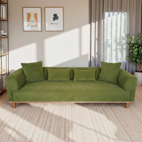 Richardson Green Velvet Sofa by Ashcroft Imports at Eve Furniture