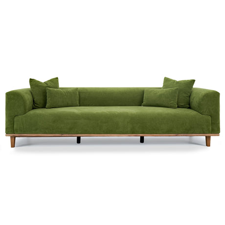 Richardson Green Velvet Sofa by Ashcroft Imports at Eve Furniture