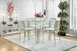 Richfield Silver/Chrome Counter Ht. Table by Furniture of America at Eve Furniture