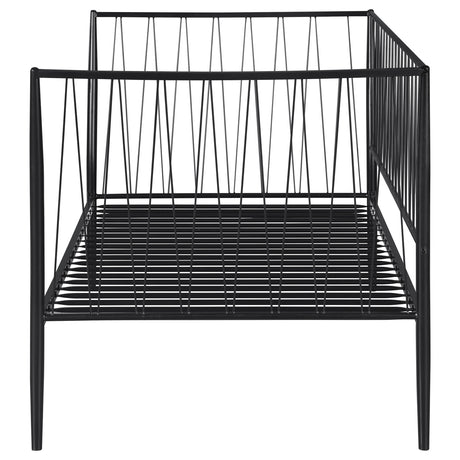 Richland Black Metal Twin Daybed Bed Frame Matte by Coaster at Eve Furniture
