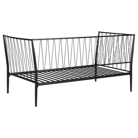 Richland Black Metal Twin Daybed Bed Frame Matte by Coaster at Eve Furniture