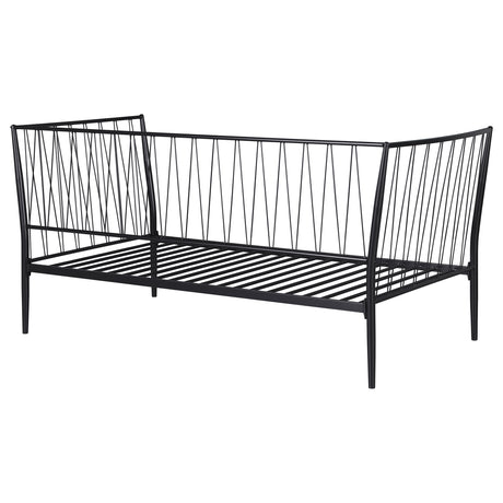 Richland Black Metal Twin Daybed Bed Frame Matte by Coaster at Eve Furniture