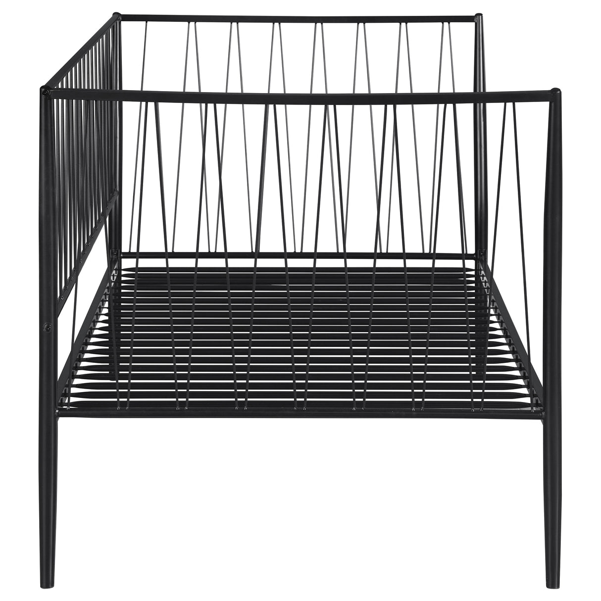 Richland Black Metal Twin Daybed Bed Frame Matte by Coaster at Eve Furniture