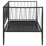 Richland Black Metal Twin Daybed Bed Frame Matte by Coaster at Eve Furniture