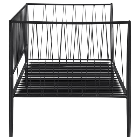 Richland Black Metal Twin Daybed Bed Frame Matte by Coaster at Eve Furniture