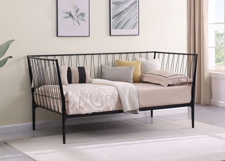 Richland Black Metal Twin Daybed Bed Frame Matte by Coaster at Eve Furniture