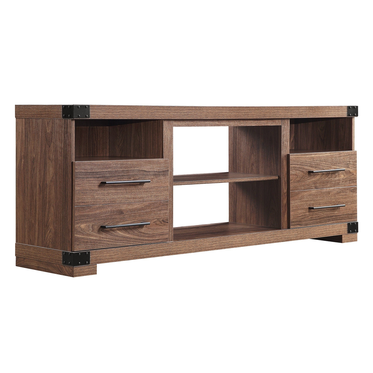 Richmond 60" TV Stand in Brown by Manhattan Comfort at Eve Furniture