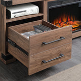 Richmond 60" TV Stand in Brown by Manhattan Comfort at Eve Furniture
