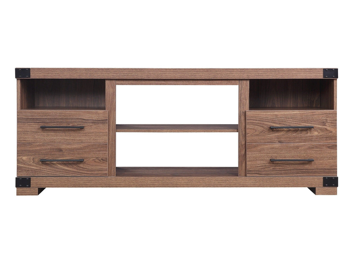 Richmond 60" TV Stand in Brown by Manhattan Comfort at Eve Furniture