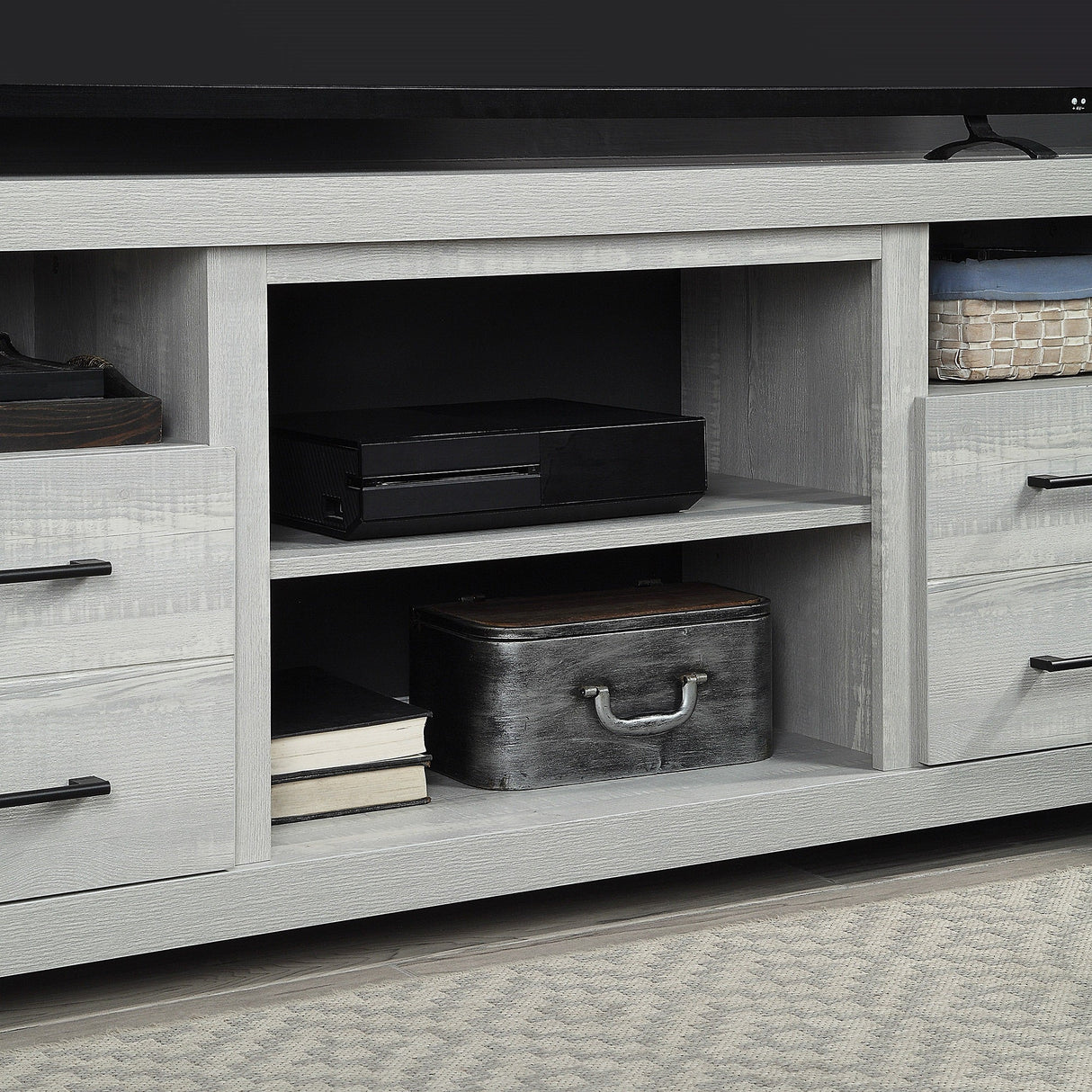 Richmond 60" TV Stand in Grey by Manhattan Comfort at Eve Furniture