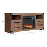 Richmond Fireplace in Brown by Manhattan Comfort at Eve Furniture