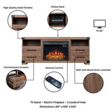 Richmond Fireplace in Brown by Manhattan Comfort at Eve Furniture