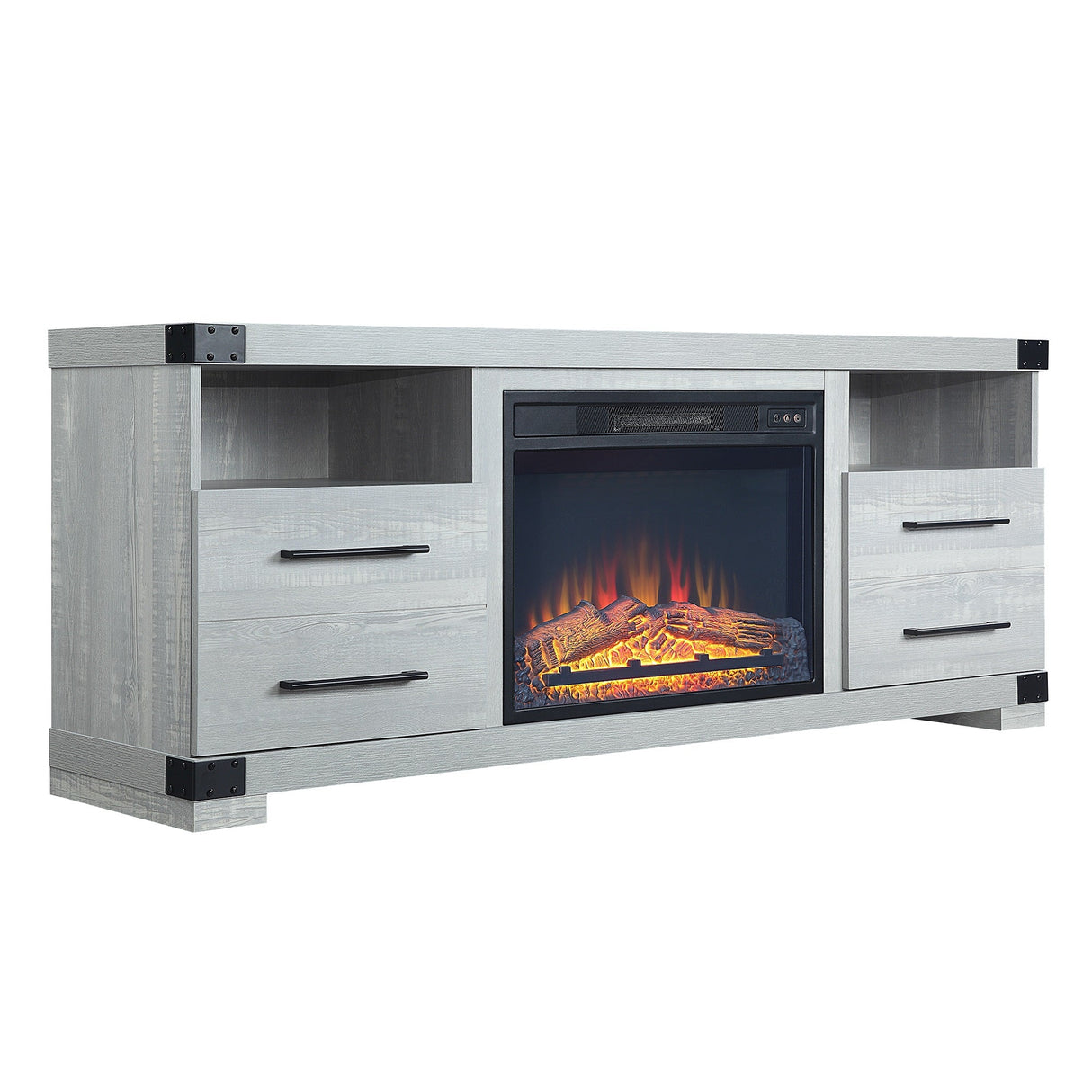 Richmond Fireplace in Grey by Manhattan Comfort at Eve Furniture