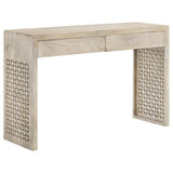 Rickman White Washed Rectangular 2-Drawer Console Table