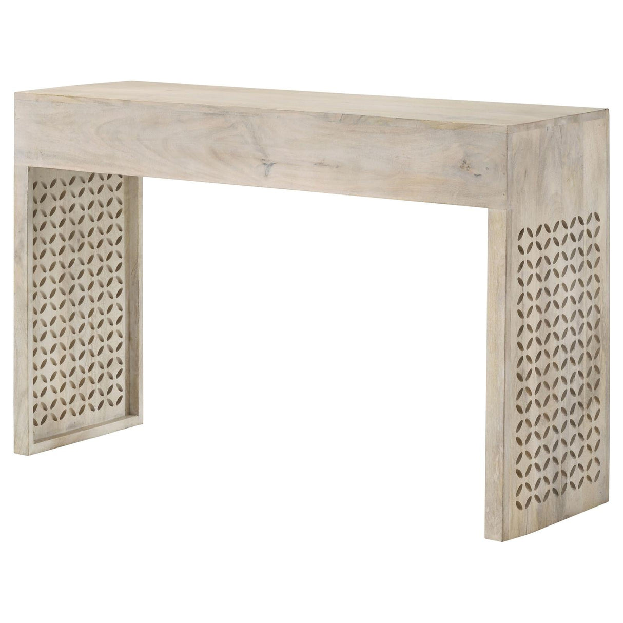 Rickman White Washed Rectangular 2-Drawer Console Table