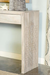 Rickman White Washed Rectangular 2-Drawer Console Table