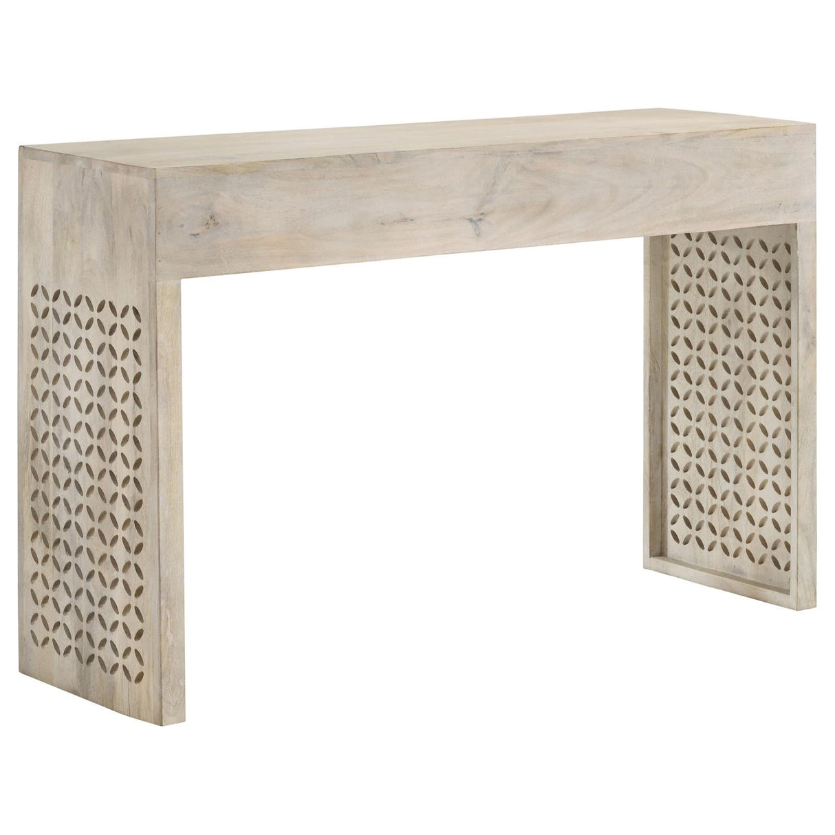 Rickman White Washed Rectangular 2-Drawer Console Table